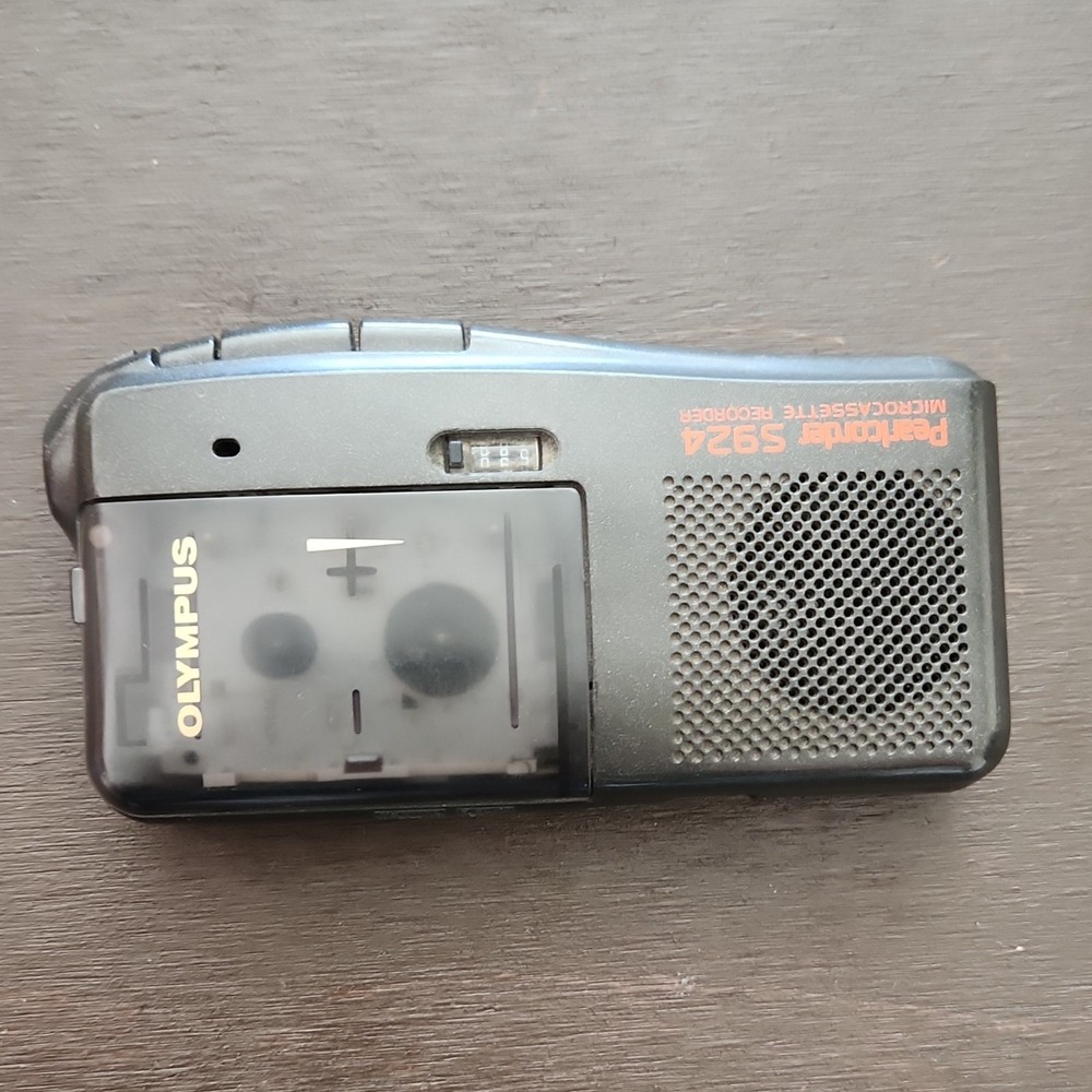 Olympus Pearlcorder S924 Microcassette Recorder Voice Activated UNTESTED!